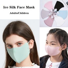 3D Breathable Face Mask Adults Kids Anti-dust Breathable Ice Silk Cotton Mask Reusable Washable Mouth Mask Face Cover Designer Masks