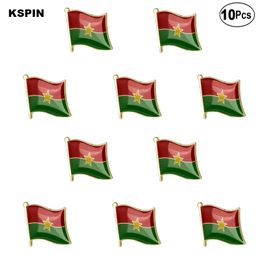 Burkina Faso Flag Lapel Pin Flag badge Brooch Pins Badges 10Pcs a Lot