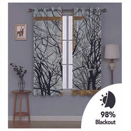 European Curtain Abstract tree branch Customise Curtains For Living Room Bedroom 3D Curtains For Window Kitchen Drapes