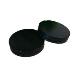 Empty Blusher Mirror Case, Round 58.5mm Eyeshadow Makeup Case with Mirror, Matte Black Lip Gloss Pressed Powder Case