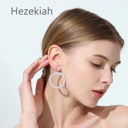 Hezekiah 925 Tremella needle Lady noble Earrings Tassel Eardrop Personalized fashion earrings Shiny Earrings Dance party Free shipping