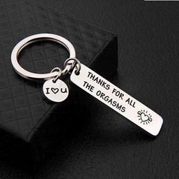 Letter Keychain Best Gifts For Boyfriend Husband Thanks For All The Orgasms Keychain With Couples Gift