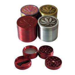 3/4 Layers Herb Grinder 30mm 40mm 50mm Diameter Zinc Alloy Rainbow Laser Colour Mini Tobacco Grinders Spice Crusher smoking