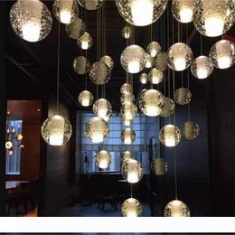 Modern Bubble Crystal Chandeliers Lighting G4 Led Bulb Light Meteor Rain Drop Ceiling Pendant Lights Meteoric Shower Stair Light 110V 220V Dining Room Modern Bubble Crystal Chandeliers Lighting G4 Led Bulb Light Meteor Rain Drop Ceiling Pendant Lights Meteoric Shower Stair Light 110V 220V Dining Room