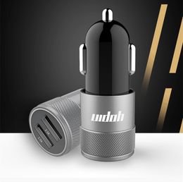 Hot Aluminium alloy car charger, car charger, multi-function USB car charger 3 Colours Cell Phone Chargers