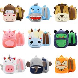 Children Backpack Bags Alleviate Excessive Burden Bag Plush Backpacks Kindergarten Early Education Park Schoolbag Zoo Series Cute 16by B2