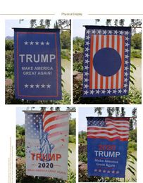 US STOCK 30*45cm Donald Trump Amercia Flag Polyester Confederate Flag Head Metal Grommet Personality Decor Trump Keep Great Banner FY6066