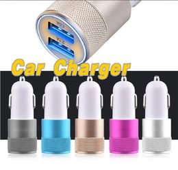 Dual USB Port Car Charger Universal 2 USB Fast Charging Adapter 2.1A for iPhone iPad Samsung Huawei Xiaomi Smart phone