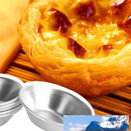 Re-usable Egg Tart Mould super thick Aluminium Metal 7 cm Cupcake Cake Cookie Mould Tin Baking Egg Tart Tools