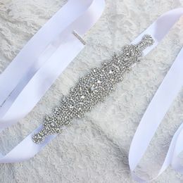 Womens Wedding Sash Belt Rhinestone Waistband Satin Bridal Belts Party Bride Bridesmaid Belt