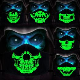 Skull Mask three dimensional luminous Face Mask personality warm windproof Anti Dust mask Designer Masks T2I51231