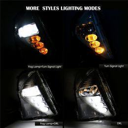 1 Pair LED Fog Light Fog Lamp DRL Daytime Running Light Driving light with Turn signal For Toyota Prius 2016 2017 2018 2019