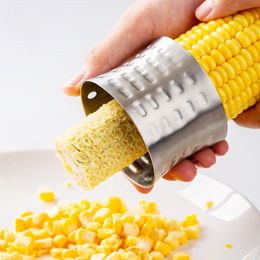 Corn Stripper Stainless Steel Corn Cob Peeler Slicer Circular Corn Cutter Scraper Peeler Corer Vegetable Tools Kitchen Gadgets