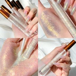 Ins Magic Color Highlighters Stick Lacrimal Groove Brightening Beauty Stick Body Pearlescent Liquid Highlighters 5 colors