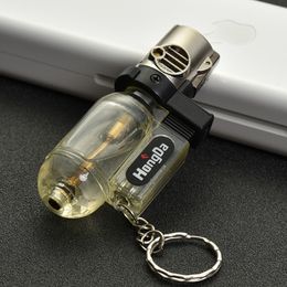 Portable Spray Gun Welding Torch Lighter Nozzle Butane Jet Gas Key Ring Lighter Turbo 1300 C Windproof Cigar Pipe Outdoor