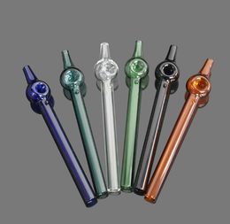 Hot selling glass pipe straight rod glass cannula color pipe easy to clean pipe filter