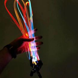 Colorful LED Night Light Luminous Decoration Necklace Lanyard Rang Rope Hookah Shisha Smoking Silicone SS Filter Mouthpiece Holder Tips DHL