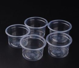 DHL 5oz Disposable Jelly Cup Mini Plastic Round Portion Container Pudding Mug Transparent Jello Souffle Jam Shot Cups With Lids nt