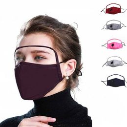 2 in 1 Cotton Mask With Eye Sheild Eyes Protection Face Mask Full Cover Unisex Anti Dust Windproof Men Women Protective Mask