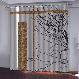 3D Curtains purple Dandelion Window Curtain Living Room Tree branch Room Curtains Blackout Shading Drapes