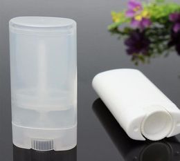 15ml Deodorant Containers Transparent Clear Empty Plastic Oval Lip Balm Tubes SN1632