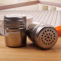 5*7cm Stainless Steel Salt Shaker Jar Sugar Pepper Toothpick Storage Bottle BBQ Picnic Seasoning Storage Jars SN1622
