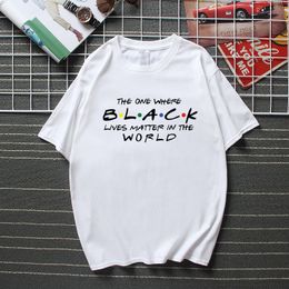 Black Lives Matter Mens T-Shirt Friends Justice T shirt 2020 Summer Streetwear Camisetas Top Quality Cotton Unisex Tshirt