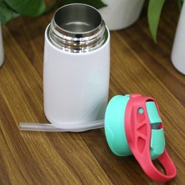 5 Styles 12 oz Kids Sippy Cup Blank Heat Press Printing Vacuum Flask Stainless Steel Water Bottle With Straw