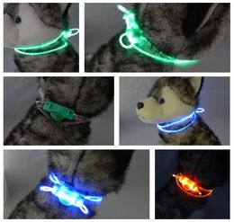 New Pattern Led Dog Collars Flash Of Light Hanging Rope Pet Accessories Night Travel Safety Multicolour Dogs Leash SN3221