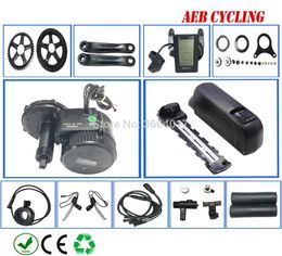 Free shipping to EU US 36V 500W BBS02B Bafang mid drive motor kits with Lithium ion 13Ah Atlas down tube ebike battery pack