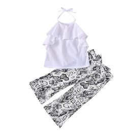 2020 new Summer fashion girls suits girls outfits sweet Tank Tops+loose pants 2pcs/set kids designer clothes girls clothes