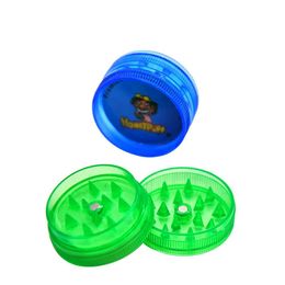 2Layers 30MM Mini Acrylic Hard Plastic Smoking Tobacco Herb Grinder Muller Reggae Grinder Jamaica HoneyPuff Tobacco Grinder