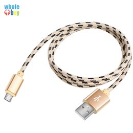 1m Lattice Braided Charging Data Cable High quality Core Fast chargering Type-c/Micro for samsung