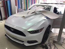 Premium Matt Satin Aurora White Vinyl Wrap Film Adhesive Car Wrapping Foil with Air Release Channel237P