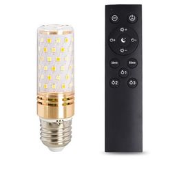 Mobile Phone/Wireless Remote Dimmable Color-Adjustable Smart Bulb 6W/9W led Corn light Energy-saving lamps E14/E27 Base 90-260V 2700-6500K.