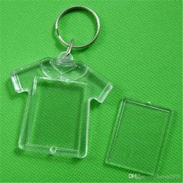 New Fashion Acrylic Keychain Insert Photo DIY Keychain Clear Heart Square Round Shape Key Chain Party Favour 08