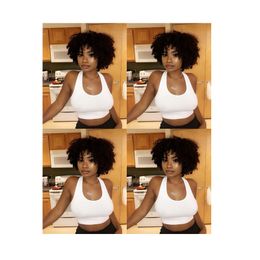 glorious hairstyle afro short cut bob kinky curly natural wigs African Americ Brazilian Hair simulation human hair curly wig for woman