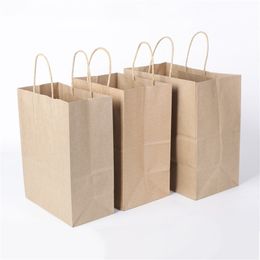 kraft Paper Bag with Handing for Wedding Party Fashionable Gifts Multifunction Food Take Out Bag Wholesale yq02096