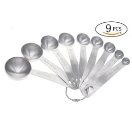 Measuring Spoons Collapsible Measuring Cup and Spoon Set Baking Cooking Tools Set Food Grade stainless steel kitchen Measuring spoon LSK306