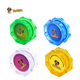 HONEYPUFF Premium Octagon Plastic Tobacco Herb Grinder 50 MM 2 Layer Spice Grinder Shark Teeth Herbal Crusher Miller