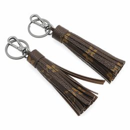 DIY Bag Pendant Car Keychain Matte PU Leather Tassel Key Chains Key Ring Holder for Women Girls Fashion Floral Bag Charm Jewelry Keyring