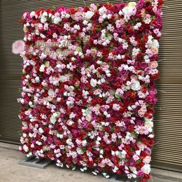 3D Artificial Flowers for Wedding Decoration Fake Rose and peony Flower Wall Wedding backdrop Runners Home Decor F86576