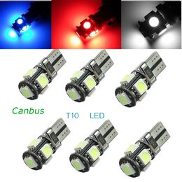 Car Canbus T10 LED W5W 194 168 Light Error Free No ERROR Super Bright Interior Car Lights Auto No Error Map Doom Light Car LED DC 12V