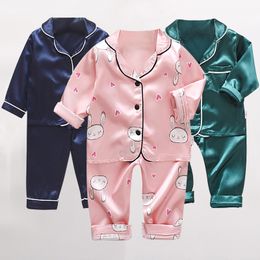 Autumn 2020 Children's Pajamas Set Baby Boy Girl Clothes Casual Long Sleeve Sleepwear Set Kids Tops+Pants Toddler Clothing Sets