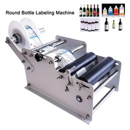 Free Shipping Manual Labelling Machine Labeler Round Bottle Labelling Device For Can Wine Glass Plastic Bottles Sticker By Hand