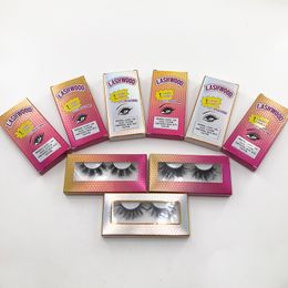 Wholesale Eyelashes Lashwood Eyelash Packaging Box Fluffy 5D 25mm Mink False Eyelashes Custom Private Name Empty Lash Box