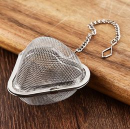 Heart Shaped Tea Strainer Stainless Steel Reticular Tea Infuser Leaf Strainer Mesh Philtre Wholesale Kitchen Accessories SN1698