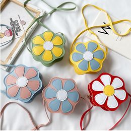 Light Colour Flower Style Girls Messenger Flower Shape Kids Backpack Mini Bag Coin Bag Fashion Handbag For Baby Girl M072A