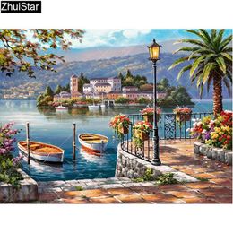 5D DIY Diamond Painting Landschap Haven Wall Sticker Diamond Painting Picture Of Rhinestone Mosaic Decoration Home XY1