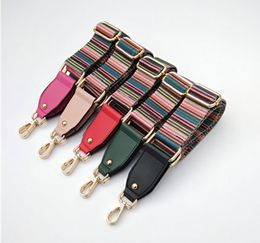 2020 Coloured Bag Strap for Crossbody Replacement Belt Striped Women Bag Accessories Chain Nylon Shoulder Strap Bag Fittings